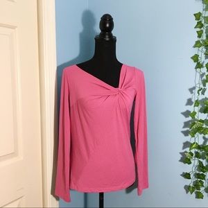 Ann Taylor LOFT Stretch Pink Long Sleeve Size M